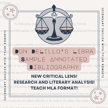 Preview of Sample Annotated Bibliography: Analysis of Don DeLillo's Libra - MLA Format