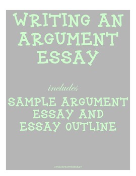 Preview of Sample Argument Essay & Essay Outline