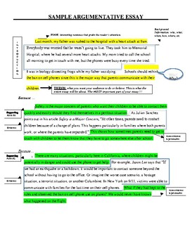 Preview of Tips and Sample of Argumentative Essay (editable resource)