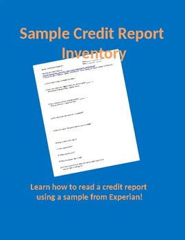 Preview of Sample Credit Report Questionaire