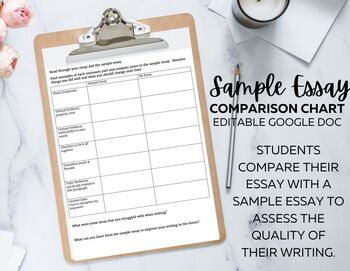 Preview of Sample Essay Comparison Chart