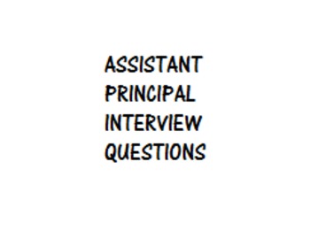 Preview of Sample Interview Questions for Assistant Principal Level in NSW