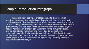 Preview of Sample Introduction Paragraph PDF