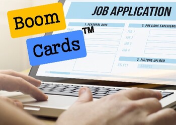 Preview of Sample Job Application (BOOM CARDS)