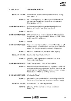 Drama Play Script Sample Pages Hamlet The Murder Mystery