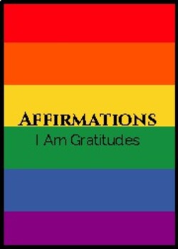 Preview of Sample Rainbow Affirmations: I Am Gratitudes