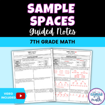 Preview of Sample Spaces and Tree Diagrams Guided Notes Lesson 7th Grade Math