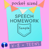 Sample Speech Therapy Homework!