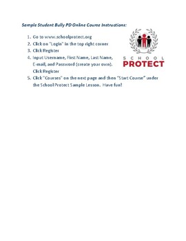 Preview of Sample, Student Anti-Bully Pledge