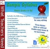 Sample Syllabus for Middle Grades and Up! Completely Custo