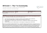 Sample Unit 1 - The I in Community - 9/10 SEL in HPE ACARA