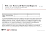 Sample Unit Plan 4 - Community Connector Capstone Project 