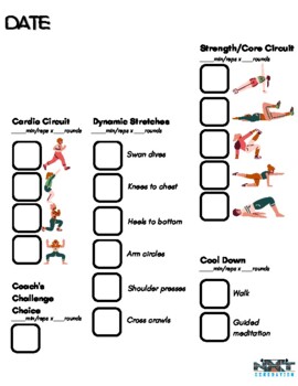 Preview of Summer PE: Sample Workout Schedule and Yoga Checklist