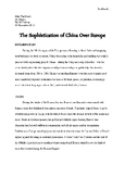 Sample compare and contrast Expository Essay about China a