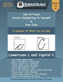 Preview of Distance Learning Cursive Handwriting Video and Worksheet Freebie