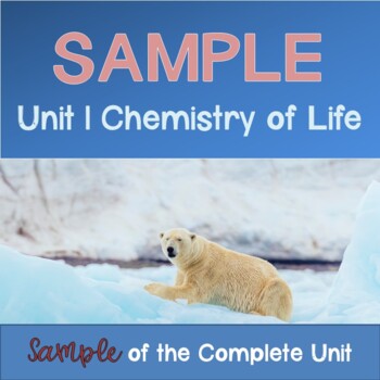 Preview of Sample of Complete Unit 1: Chemistry of Life