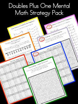 Preview of Doubles Plus One Mental Math Strategy Pack