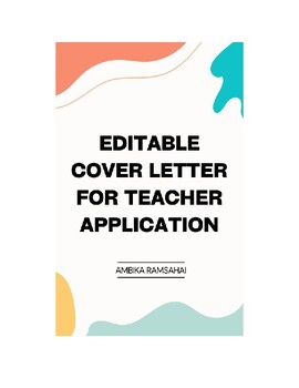 Preview of Sample teacher resume/CV (editable)
