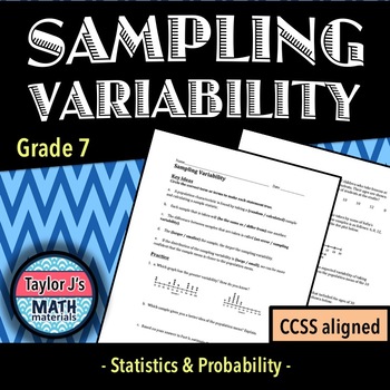 Preview of Sampling Variability Worksheet