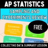 Sampling and Experiments Review Lesson FREE - AP Stat Unit 3
