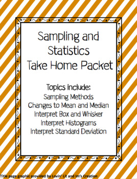 Preview of Sampling and Statistics Take Home Packet