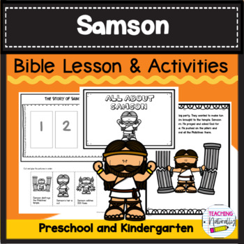 Preview of Samson Bible Lesson Preschool Kindergarten