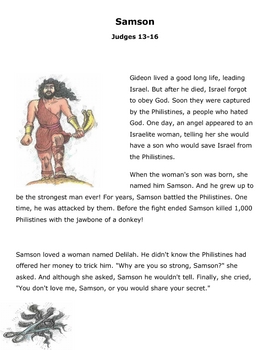 Samson - son of Manoah (13th Judge) character design sheet