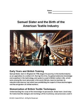 Preview of Samuel Slater and the Birth of the  American Textile Industry Worksheet