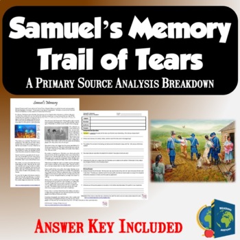 Preview of Samuel's Memory- Trail of Tears Primary Source Reading Analysis