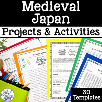 Preview of Samurai Medieval Feudal Japan Projects and Activities Mini Bundle