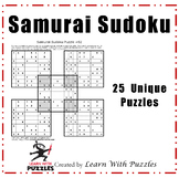 Samurai Sudoku Puzzles - 25 UNIQUE Sudoku Puzzle Collectio