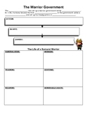 Samurai - Warrior Government Worksheet & Key