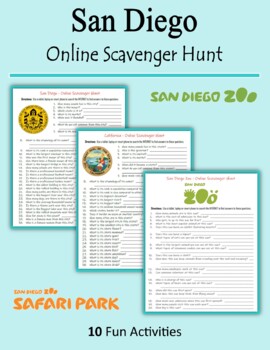Preview of San Diego - Online Scavenger Hunt