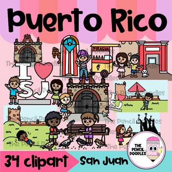 Preview of San Juan Puerto Rico Clipart - Cultura Puertorriqueña Clip Art