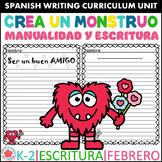 San Valentín Manualidad de Escritura Amistad Crea un Monst