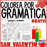Sinonimos y Antonimos San Valentin Gramatica Colorear Grat