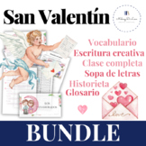San Valentín Valentine's Day Spanish Bundle Activities Wor