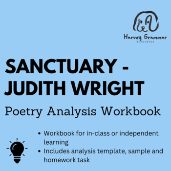 Preview of Sanctuary - Judith Wright Poetry Analysis Workbook