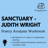 Sanctuary - Judith Wright Poetry Analysis Workbook