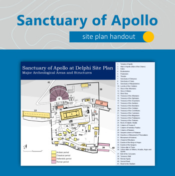 Preview of Sanctuary of Apollo at Delphi Site Plan Printable Handout