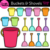 Sand Buckets and Shovels {Clipart}