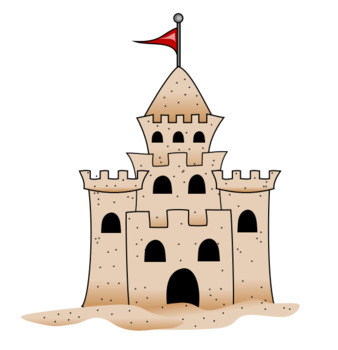 Sand Castle Clipart by itself - FREE. If you like my work please FOLLOW ME!