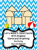 Sand Castle Shapes and Graphing Game for Preschool