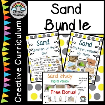 Preview of Sand Study - Bundle - QOD & ALL PICTURES NEEDED (Creative Curriculum®)