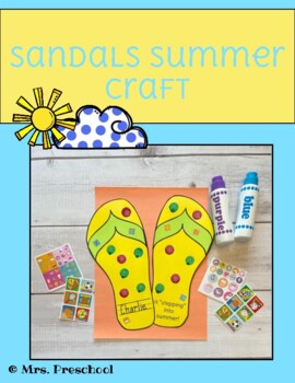 Preview of Sandals/Flip Flops Summer Craft ("Stepping" into summer)