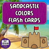 Sandcastle Colors Flash Cards - Summer Color Vocab for ESL