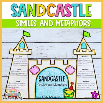 Preview of Sandcastle Craft | Beach Day End of Year Theme | Similes and Metaphors