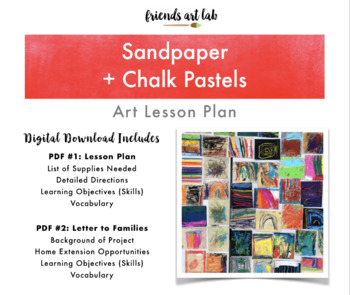 Preview of Sandpaper + Chalk Pastel Art Lesson Plan (Perfect for Art & Sensory Lessons)