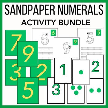 Preview of Sandpaper Numeral Cards with Extension Activity Bundle