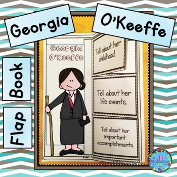 Preview of Biography Template Georgia O'Keeffe Writing Women's History Month Bulletin Board